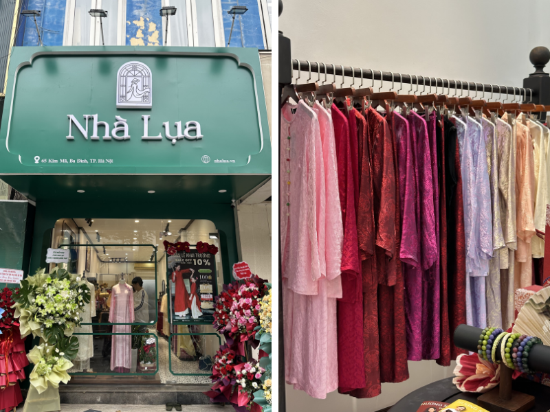 Nhà Lụa có cửa hàng vật lý và showroom để khách hàng có thể đến trải nghiệm pháp phục lụa tơ tằm trực tiếp