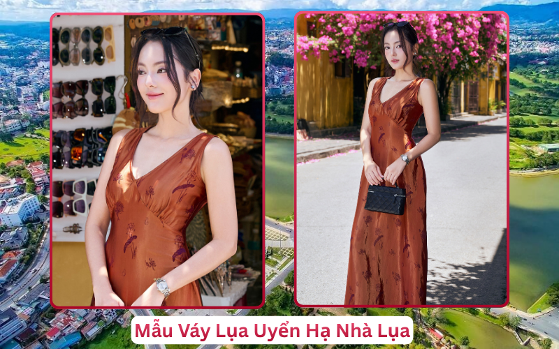 Mẫu Váy Lụa Uyển Hạ Nhà Lụa Đà Lạt