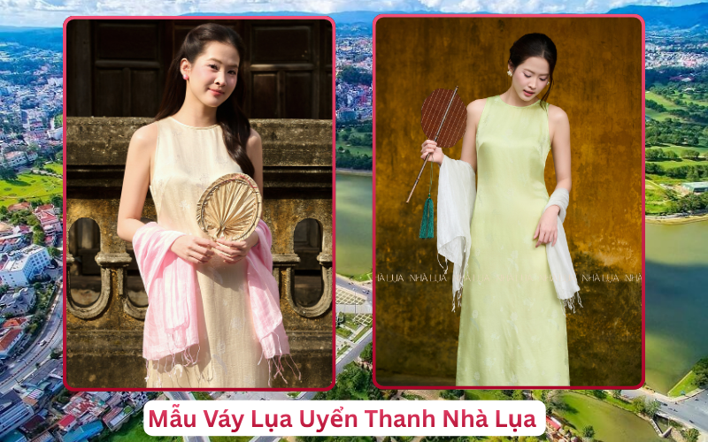 Mẫu Váy Lụa Uyển Thanh Nhà Lụa Đà Lạt